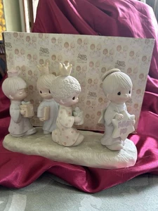 1981 Precious Moments They Followed the Star 3 Wisemen & Angel E-5641 Figurine - Picture 1 of 5
