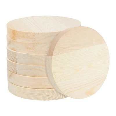 TINYYO Belle Vous Lot de 7 Tranche de Bois Ronde Brut - Rondin de Bois de 15 cm et 20