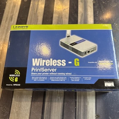 Linksys WPS54G Wireless G Print Server 2.4GHz  802.11g - Image 1 of 4