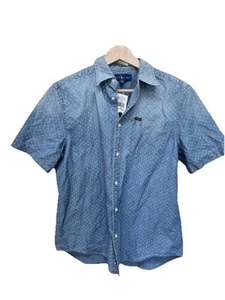 NWT Ralph Lauren Short Sleeve Button Down Boy's Shirt Sz XL 18-20 Blue Casual - Picture 1 of 6