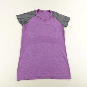 Lululemon Shirt Womens 8 Purple Gray Swiftly Tech Seamless Athletic Yoga Running - Picture 1 of 11