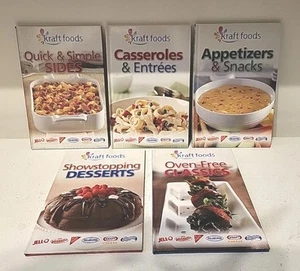 Set/5 Kraft Foods Cookbooks ~ Appetizers Snack Sides Entrees Casseroles Desserts - Picture 1 of 18