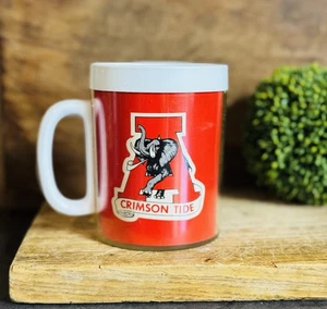 Taza de café térmica de fútbol americano de la Universidad de Alabama taza de plástico vintage EE. UU. - Imagen 1 de 7