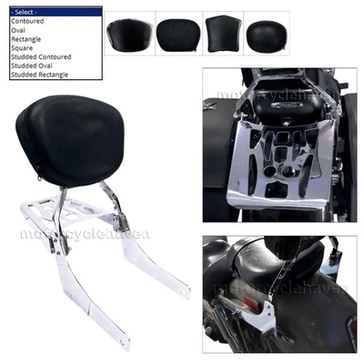 Respaldo de barra Sissy con portaequipajes para Honda (R S N) 2002-up VTX1300 VTX1800 Foto 1 de 4