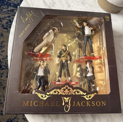 Lote de cinco figuras clásicas de Michael Jackson Rock King of Pop MJ nuevas Foto 1 de 2