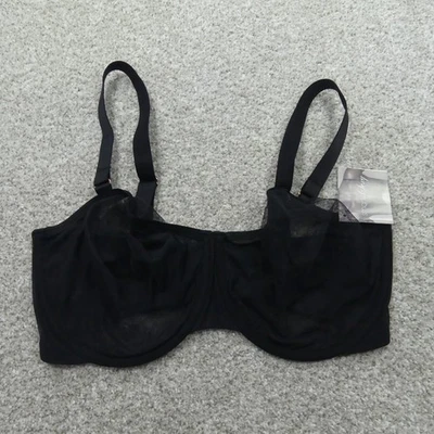 Sujetador inteligente y sexy para mujer 36DDD negro malla transparente con aros balconette SA1508 Foto 1 de 4