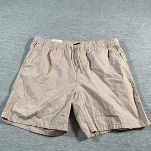 H&M Shorts Mens XL Beige Regular Fit Mid Length Drawstring 20% Recycled Cotton - Picture 1 of 14
