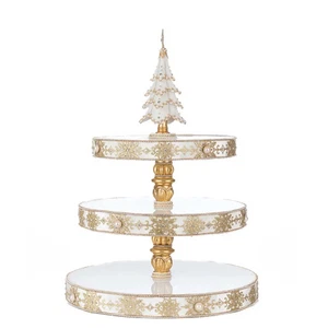 23,5" Bells of Brilliance abgestuftes Serviertablett Weihnachtsdeko * VERSAND INNERHALB VON 10 - Bild 1 von 3