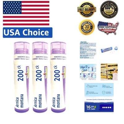 Natural Arnica Montana 200ck - Pack of 3 for Quick Relief from Muscle Stiffness - Imagem 1 de 4