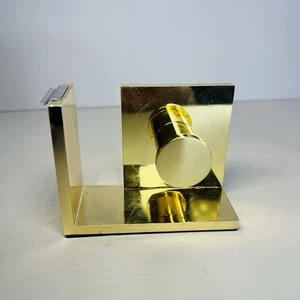 Gold Klebebandspender glänzendes Metall mit Stoffboden für rutschfestes 3,5 Zoll lang - Bild 1 von 6