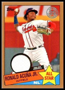 2020 Topps '85 Topps All Stars Relics Gold #85ASRRA Ronald Acuna Jr. Braves /50 - Picture 1 of 2