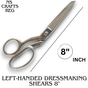 Left-Handed 8" Dressmaking Shears – Heavy Duty Scissors for Fabric & Leather - Picture 1 of 2