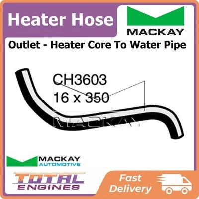 Manguera de calefacción para Isuzu Rodeo TFS 2,8 L 4 cilindros 4JB1-T Foto 1 de 2