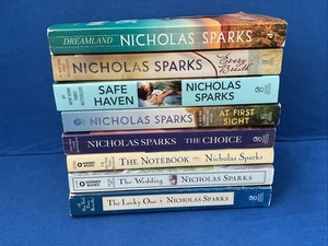 Lot of 8 - Fiction PB by Nicholas Sparks, The Notebook, The Lucky One & Others - Picture 1 of 10