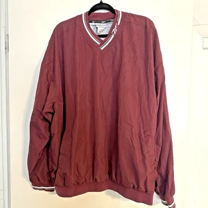 Reebok Herren XXL Windbreaker Golf Pullover Shirt gebändert Taillenärmel Kragen gefüttert - Bild 1 von 13