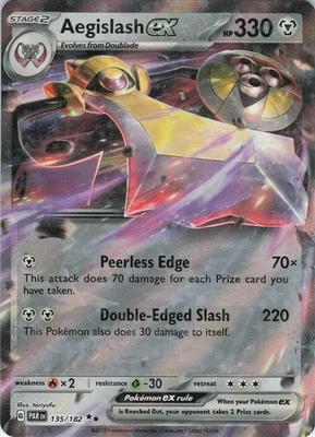 Aegislash ex 135/182 Double Rare Holo SV04: Paradox Rift NM Pokémon - Image 1 of 2