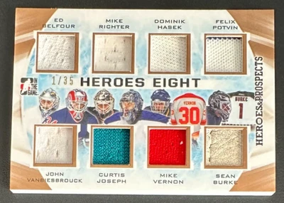 2016-17 Leaf Heroes & Prospects Heroes Eight/ 35- BELFOUR, RICHTER, HASEK, BURKE - Image 1 of 4