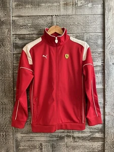 Puma Scuderia Ferrari Jacket Full Zip Red Coat Boys Size Large Good Condition - Picture 1 of 14
