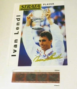 Ivan Lendl Strada Tennis Player Hand Signed Mini Poster with Original Slides - Picture 1 of 3