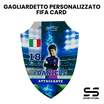 Gagliardetto Calcio Personalizzato  – Stile FIFA Card - Idea Regalo - Immagine 1 di 3