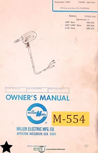 Miller Spoolmatic II, Welding Operations and Maintenance Manual - Picture 1 of 2