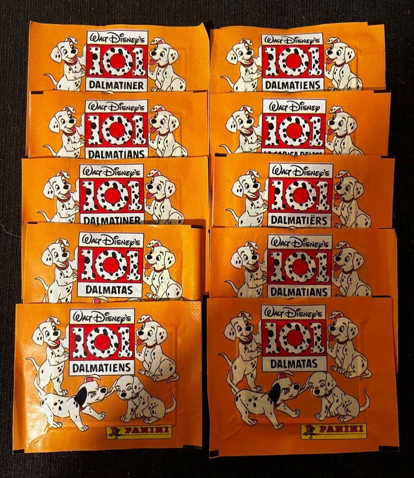 LOT 10 PACKETS POCHETTES PANINI 101 DALMATIENS DALMATIANS DISNEY 1995 COLLECTOR - Photo 1/1