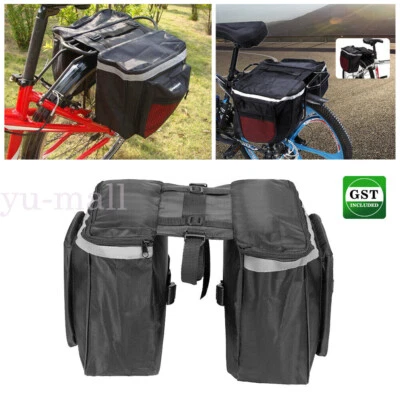 Waterproof Bike Bicycle Rear Rack Pannier Bag Seat Saddle Carry Bags Carrier - image 1 of 4