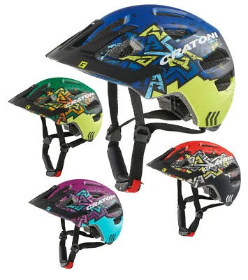 Cratoni Maxster Pro wild S/M Kinderhelm Fahrradhelm Inlinerhelm Rücklicht Visier