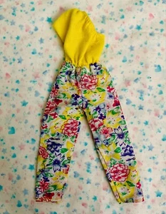 Vintage Genuine Barbie Pretty Choices Yellow Floral Jumpsuit No Belt #4122 - Picture 1 of 4