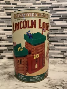 Vintage Lincoln Logs Frontier Fort Set— Wooden Logs And Figures Incl.—No Teepee - Picture 1 of 18