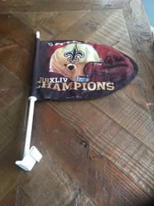 New Orleans Saints NFL Super Bowl XLIV Champions Car & Truck Window Flag - Picture 1 of 2