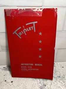 1940s TRIPLETT MODEL 3436 Signal Generator Vintage Instruction Manual - Picture 1 of 8