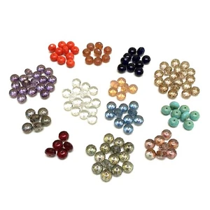 138-9x14mm Czech Glass Rondelle Beads 13 Colors Excellent Unused Condition - Picture 1 of 12