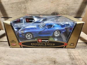 Bburago 1996 Dodge Viper GTS Coupe Blue, Die Cast Metal 1/18 Gold Collection - Picture 1 of 6