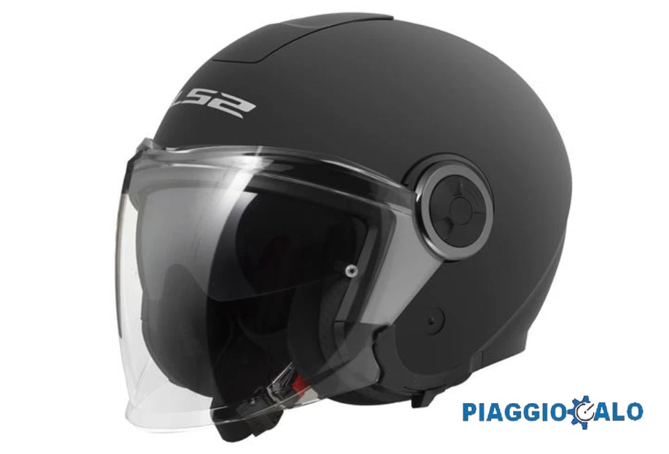 CASCO LS2 OF620 CLASSY SOLID MATT BLACK NERO OPACO DOPPIA VISIERA TAGLIA M - Immagine 1 di 1