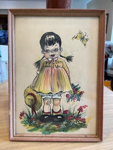 Raro disegno illustrazione originale firmato Jean H Tamburine How Now Brown Cow A - Foto 1 di 7