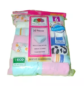 Fruit Of The Loom Bikini Underwear Panties 6 Girls Pack Of 14 New - Picture 1 of 2