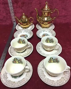 Vintage 24K Porzellan viktorianisches Tee-Kaffee-Set *Crooksville*Q* Sammlung #12 - Bild 1 von 8