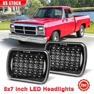 2PC 5X7'' LED Headlights DRL Hi/Lo Sealed For Dodge D150 D250 D350 1981-1993 - Picture 1 of 16