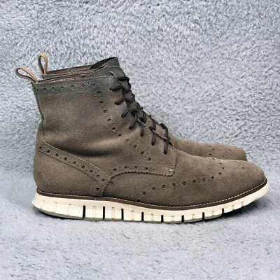 Мужские ботинки-кроссовки Cole Haan Generation Zerogrand размер 9 Wingtip цвет Tonal Rock - Изображение 1 из 4