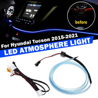 Car Interior LED Dashboard Frame Light Atmosphere Lamp For Hyundai Tucson 15-21 - Image 1 of 4