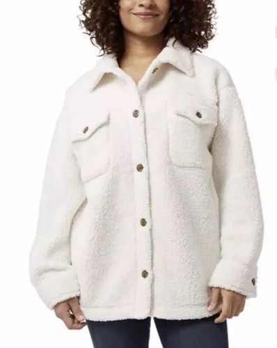 OFF WHITE Giacca termica 32 gradi Shacket camicia oversize XL XXL bianco sporco nuova sherpa nuova con etichetta