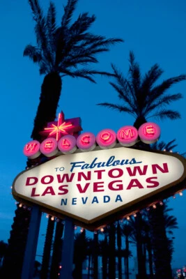 Welcome Fabulous Downtown Las Vegas Iconic Sign Photo Art Print Poster 12x18 - Image 1 of 3