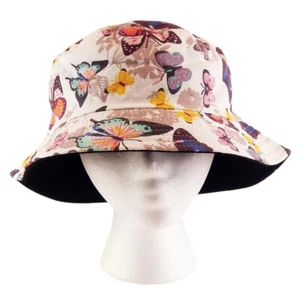 Sombrero de cubo mariposa reversible unisex 22,5" S/M - Imagen 1 de 5