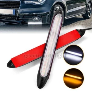 2X 6" DRL LED tira de faros luz de funcionamiento diurno lámpara de señal de giro secuencial - Imagen 1 de 10