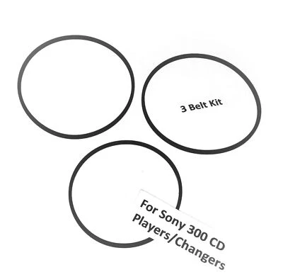 3pcs Belts for SONY CDP-CX300/CX350/CX355 CX777ES CX400 CD Player Changer New - Image 1 of 3