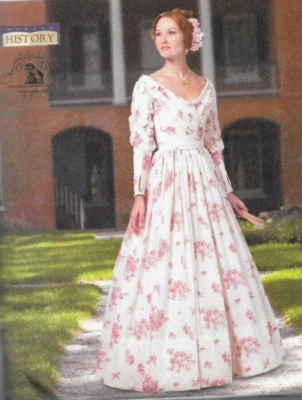 Butterick B5832 Making History Civil War Era Dress Gown Costume Sz 14-22 UNCUT - Image 1 of 4
