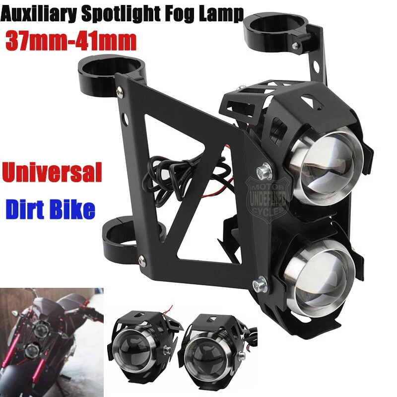 Foco antiniebla doble faro universal CNC 41mm + soporte auxiliar moto  Foto 1 de 4
