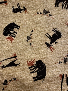 Michael Miller African  wild animal tan print cotton fabric BTY 44"  wide - Picture 1 of 4