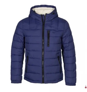 Levi's Quilted Puffer Jacket w/Sherpa Lined Hood Men's Royal Blue MSRP $160 M - Picture 1 of 10